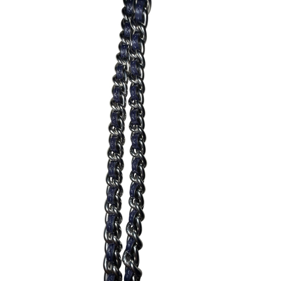 Coach Tabby‎ 20 Navy Blue and Silver Quilted Velvet Shoulder Bag Small NWT - Picture 13 of 13